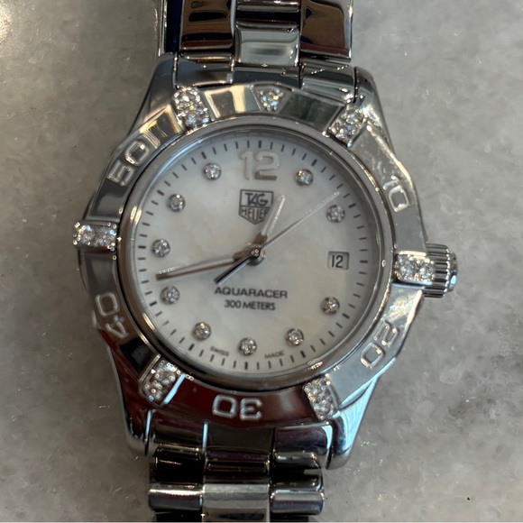 Tag Heuer Ladies Aquaracer 300 Diamond Mother of Pearl watch - Picture 7 of 7